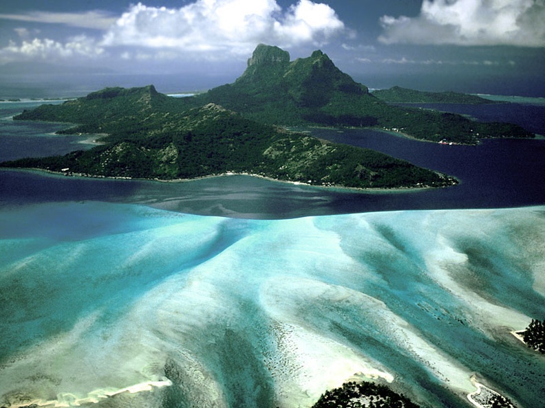 Approaching Bora Bora, French Polynesia